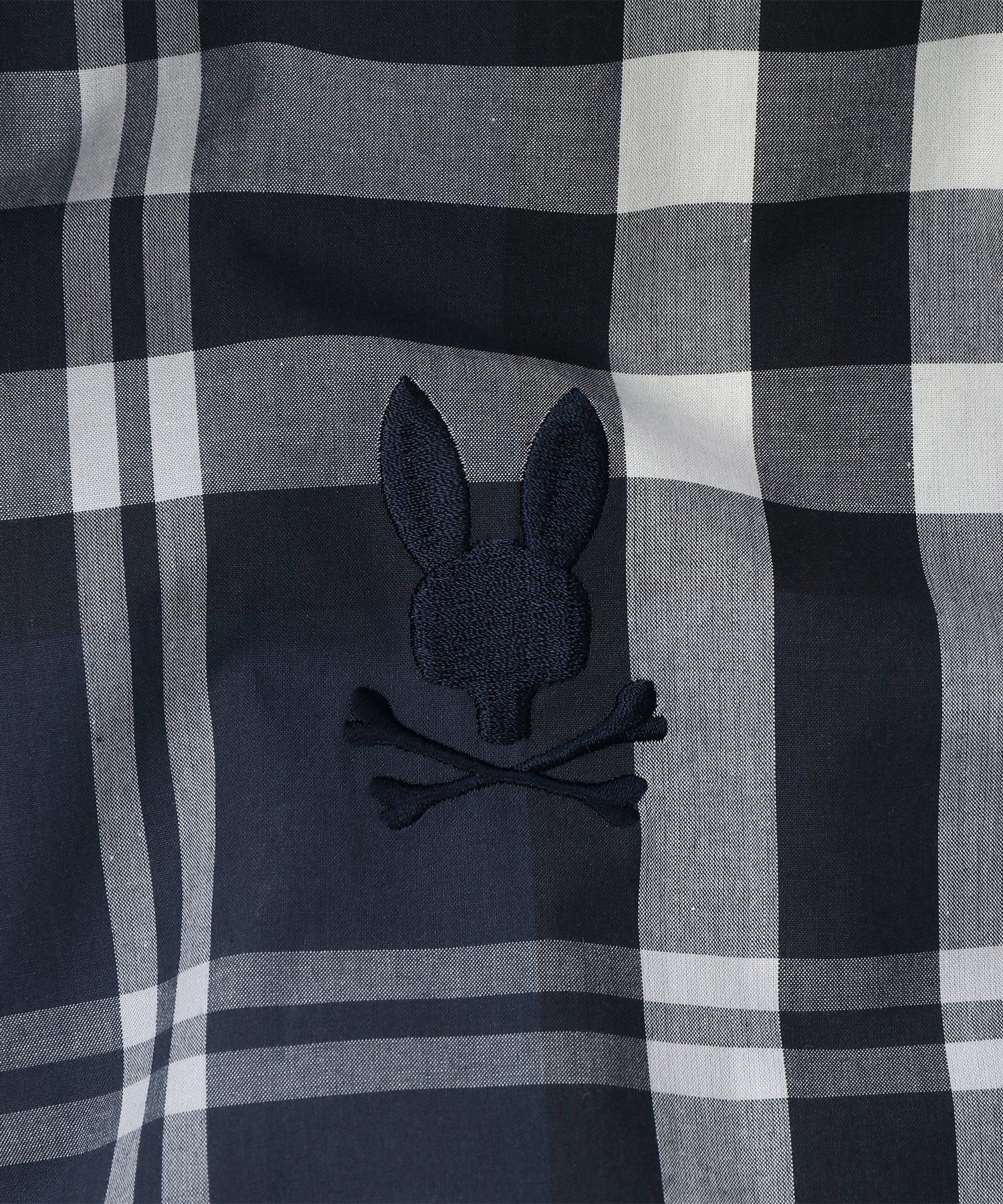 【Psycho Bunny】半袖シャツ/チェック/マルチカラー/刺繍/ロゴ/美品 Psycho Bunny】半袖シャツ/チェック/マルチカラー/刺繍/ロゴ/美