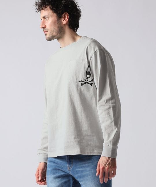 ワンポイントプリント ポケット ロンTEE