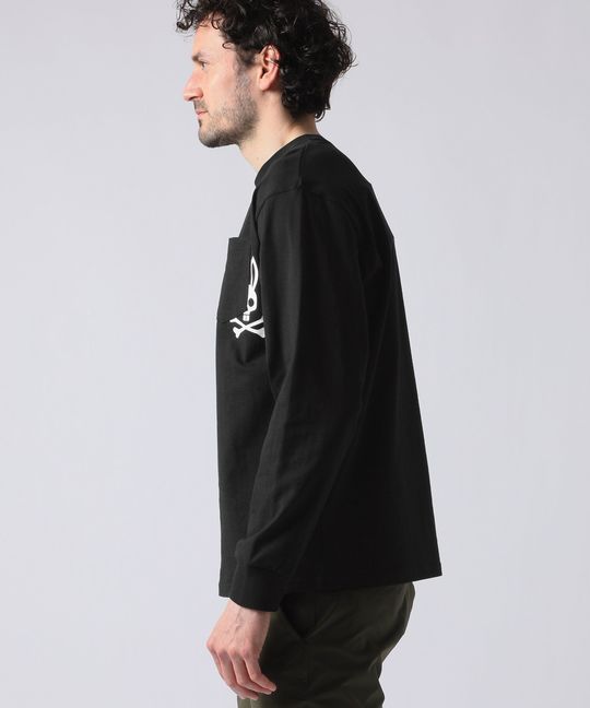 ワンポイントプリント ポケット ロンTEE