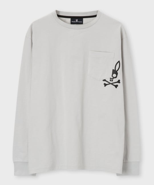 ワンポイントプリント ポケット ロンTEE