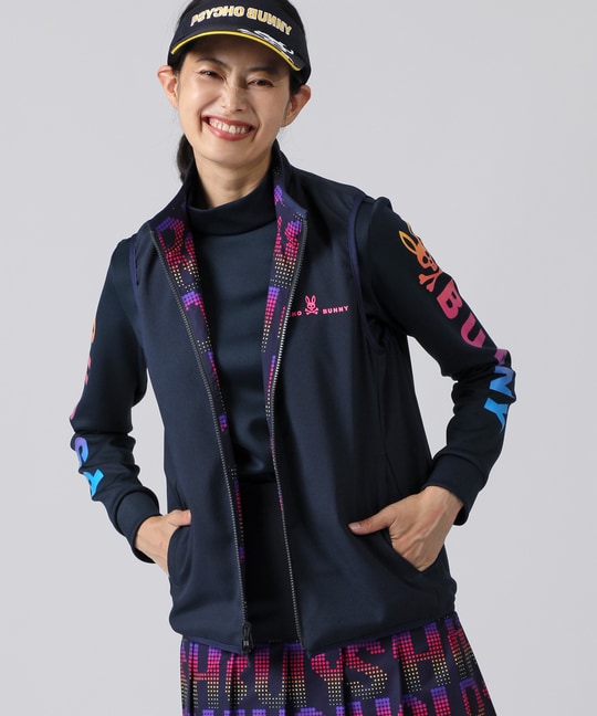 [GOLF][WOMEN]ドットプリント リバーシブル ベスト