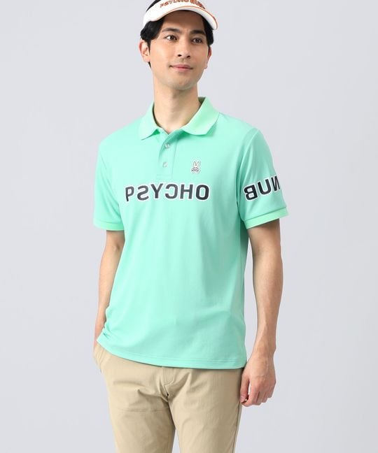 [GOLF] PSYCHOBUNNYアクセントロゴ半袖 ポロシャツ