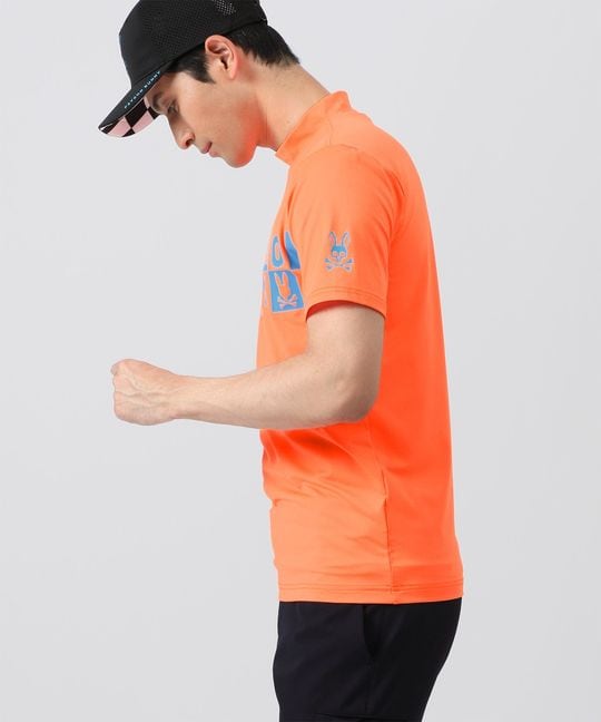 [GOLF]チェッカーロゴ 半袖モックネック Tシャツ