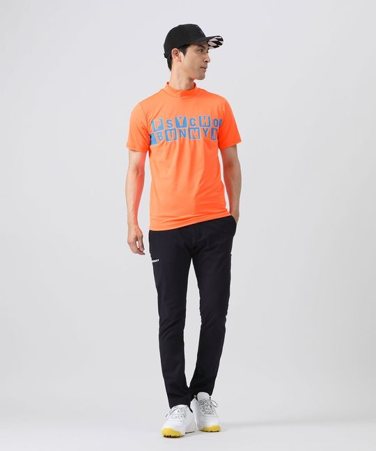 [GOLF]チェッカーロゴ 半袖モックネック Tシャツ