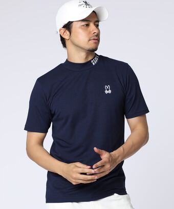 [GOLF]ラバーロゴ 半袖モックネックTシャツ
