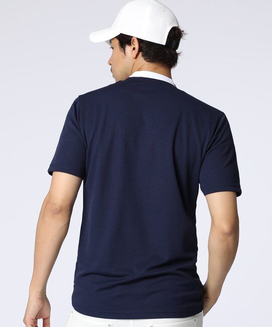 [GOLF]ラバーロゴ 半袖モックネックTシャツ