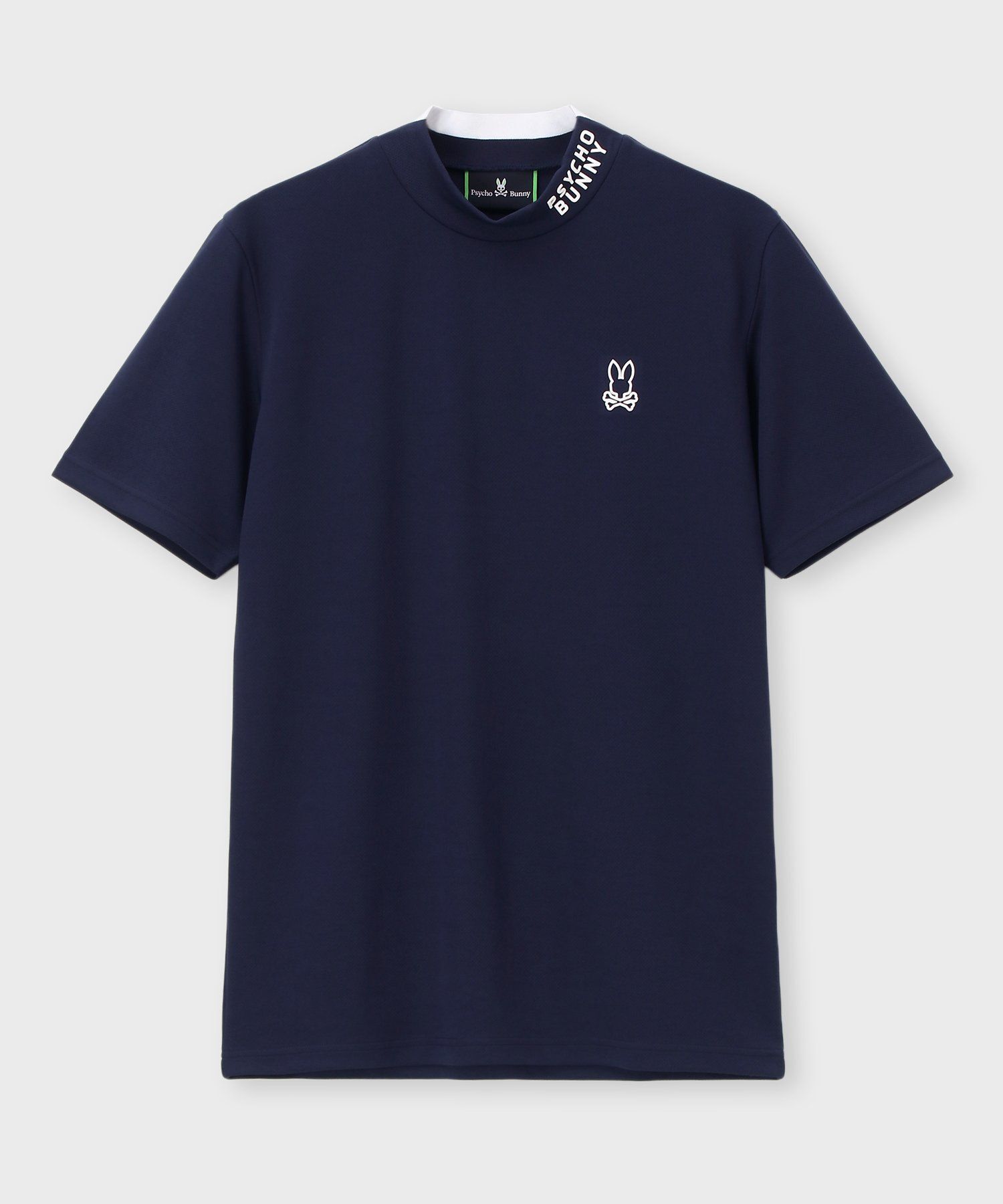 Psycho Bunny モックネックシャツ　M GOLF]ラバーロゴ 半袖モックネックTシャツ｜Psycho Bunny