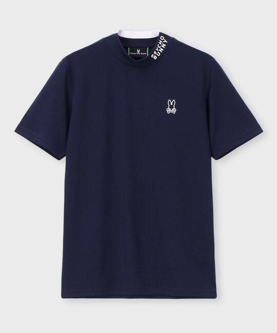 [GOLF]ラバーロゴ 半袖モックネックTシャツ