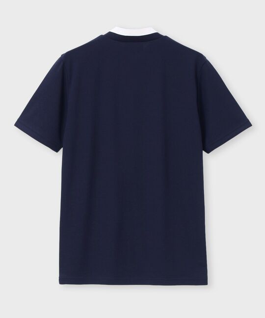 [GOLF]ラバーロゴ 半袖モックネックTシャツ