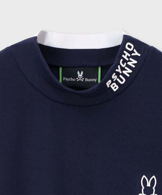 [GOLF]ラバーロゴ 半袖モックネックTシャツ