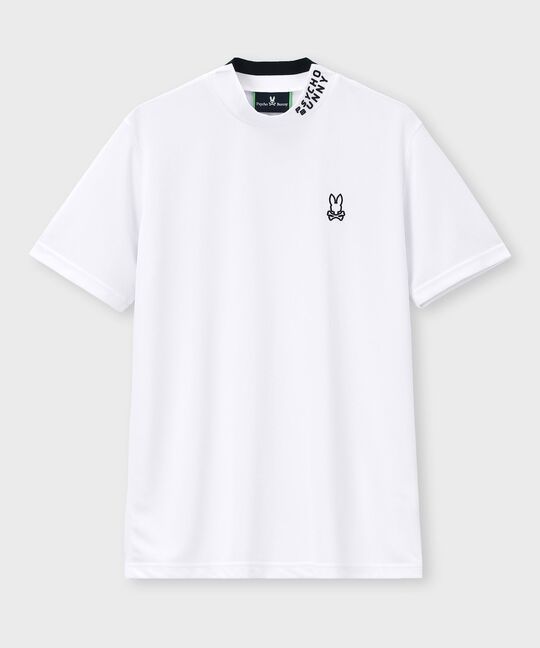 [GOLF]ラバーロゴ 半袖モックネックTシャツ