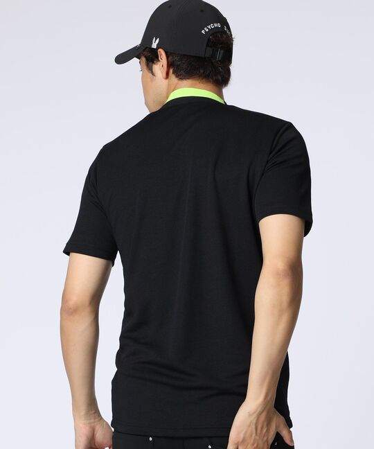 [GOLF]ラバーロゴ 半袖モックネックTシャツ