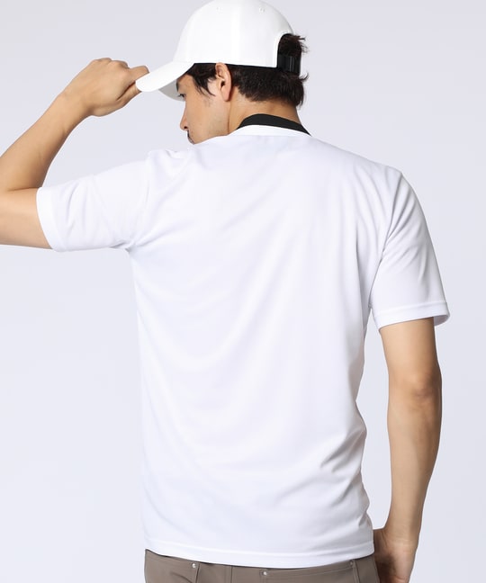 [GOLF]ラバーロゴ 半袖モックネックTシャツ