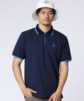 [GOLF]ドライタッチ　ジップポロシャツ