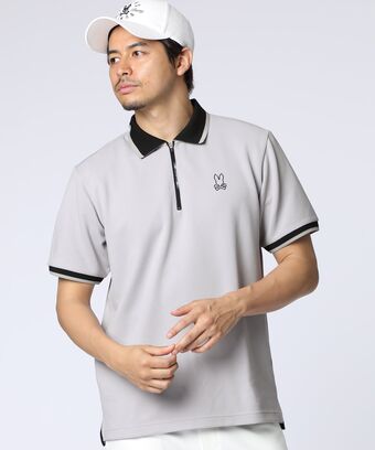 [GOLF]ドライタッチ　ジップポロシャツ