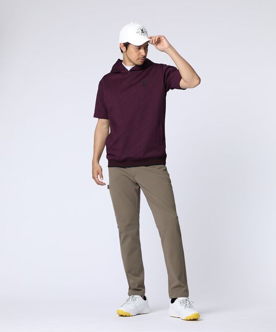 [GOLF]フォントロゴ総柄ジャガード半袖フーディ