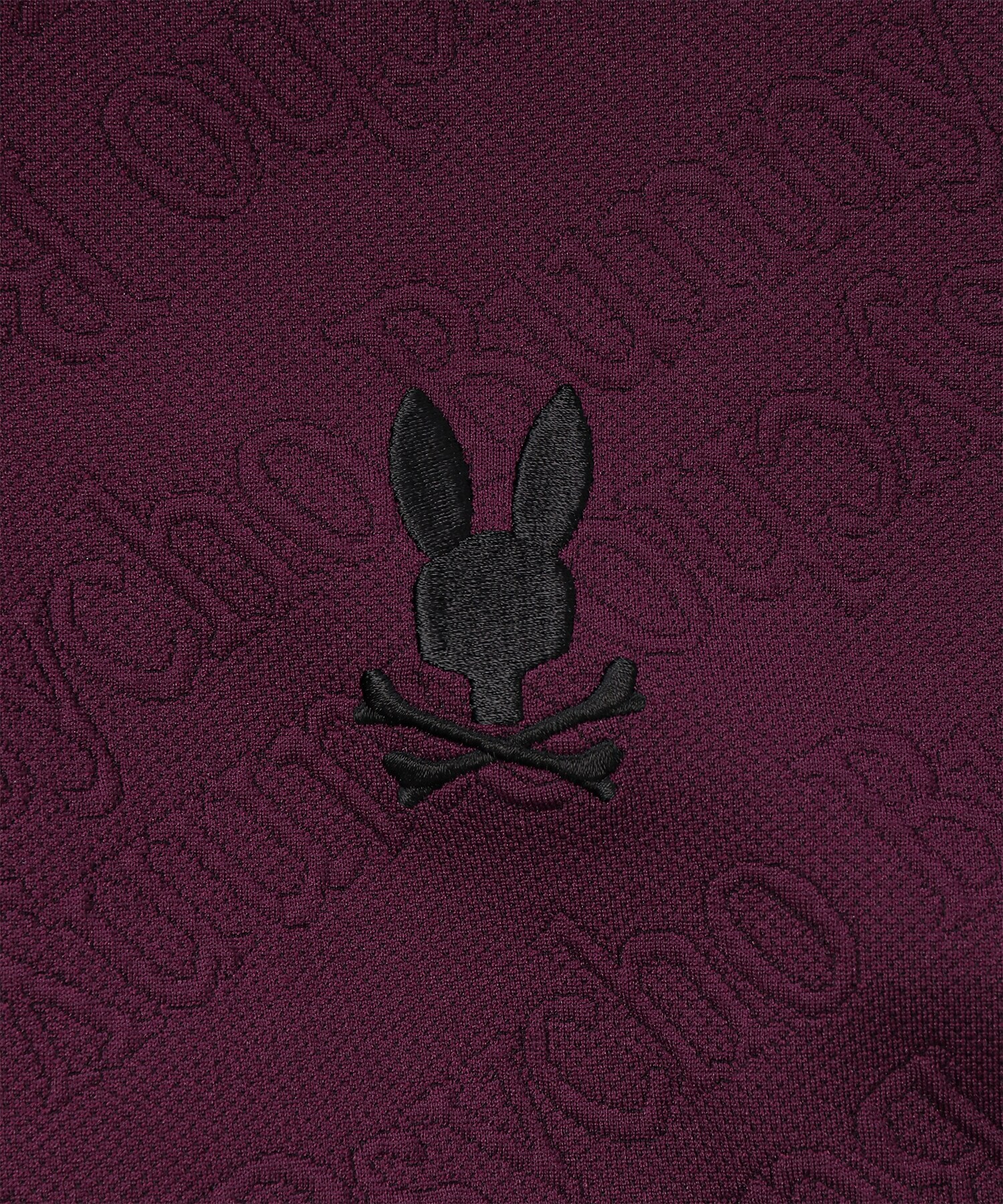 GOLF]フォントロゴ総柄ジャガード半袖フーディ｜Psycho Bunny