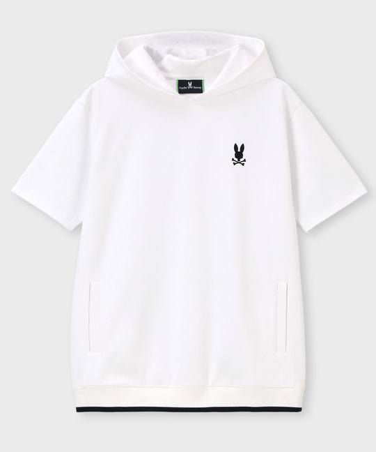 [GOLF]フォントロゴ総柄ジャガード半袖フーディ