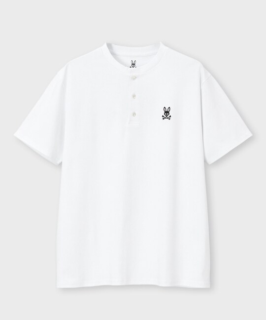 シルケットスムース ヘンリーネック Tシャツ