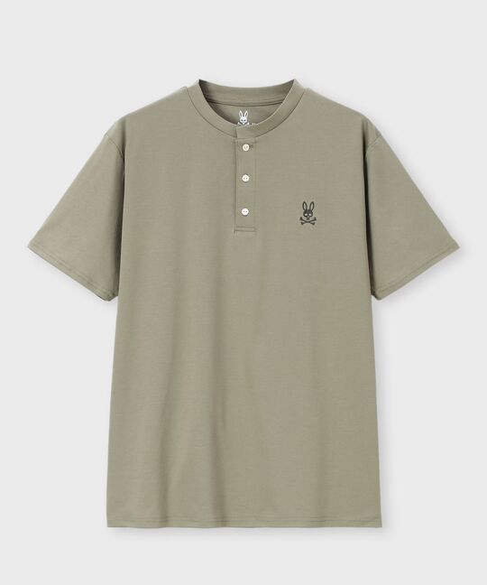 シルケットスムース ヘンリーネック Tシャツ