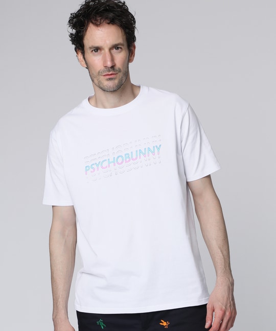 80's グラデーション ロゴ Tシャツ