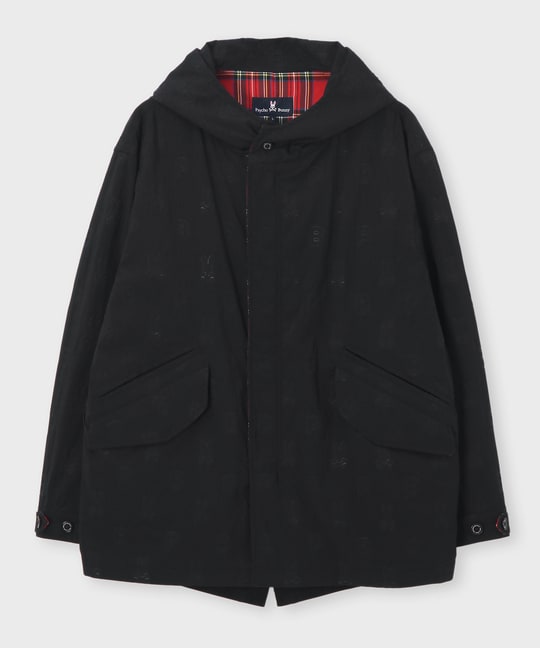 ロゴエンボス ショートモッズコート
