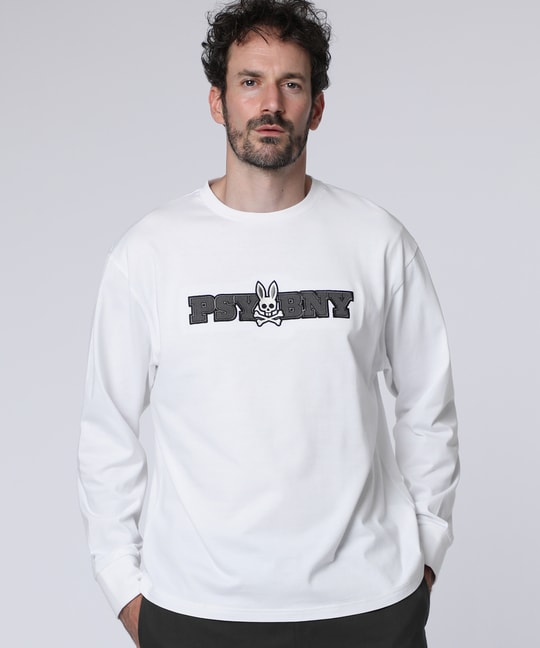 ロングスリーブセンターブロックロゴTシャツ