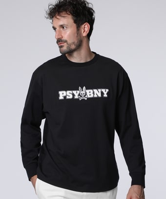 ロングスリーブ　センターブロックロゴTシャツ