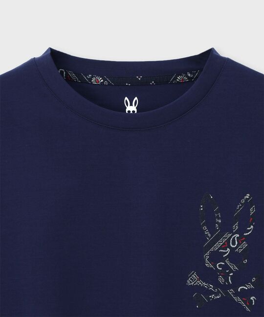 バンダナ柄ワンポイント Tシャツ