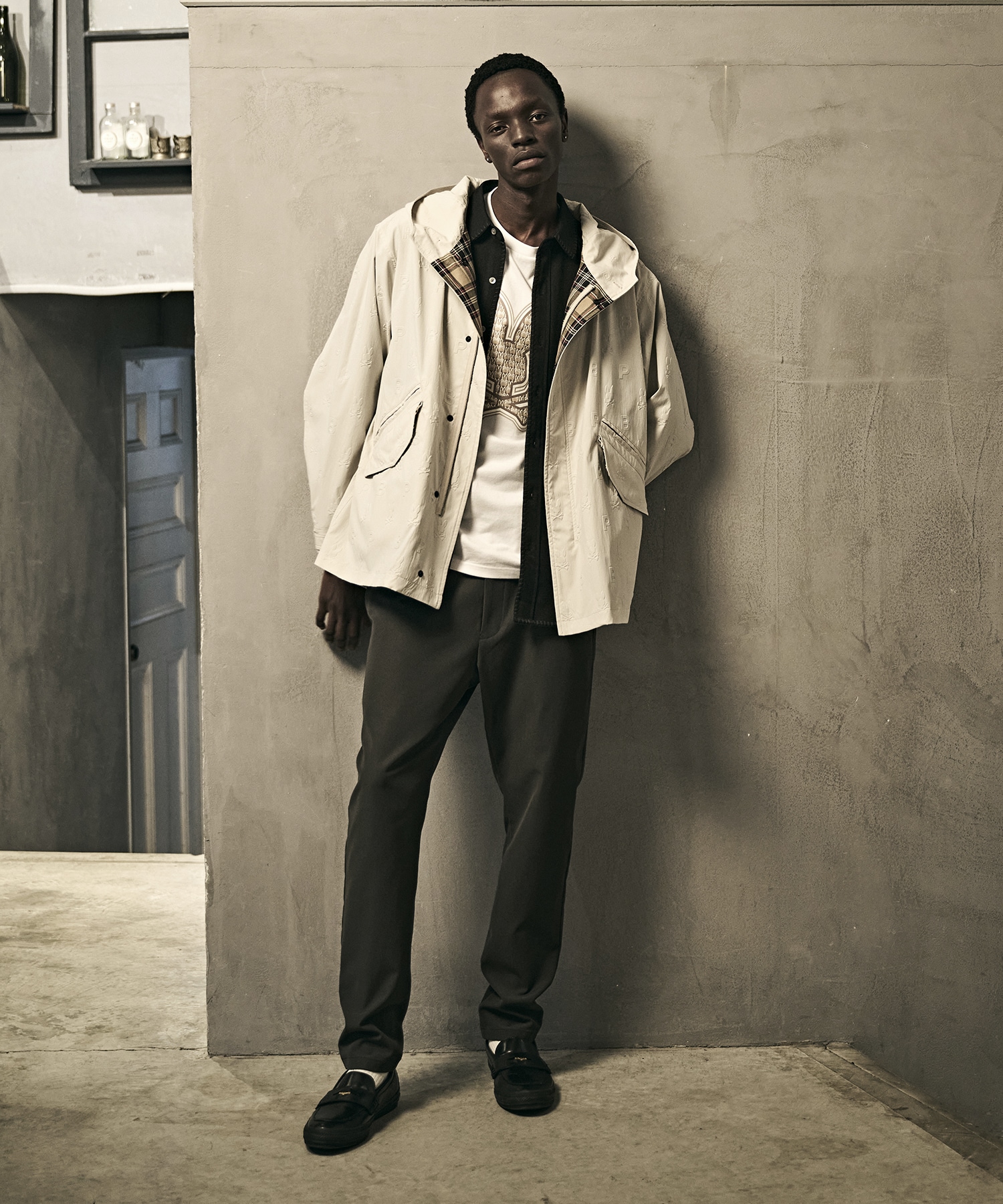 ロゴエンボス ショートモッズコート｜Psycho Bunny｜サイコバニー 公式