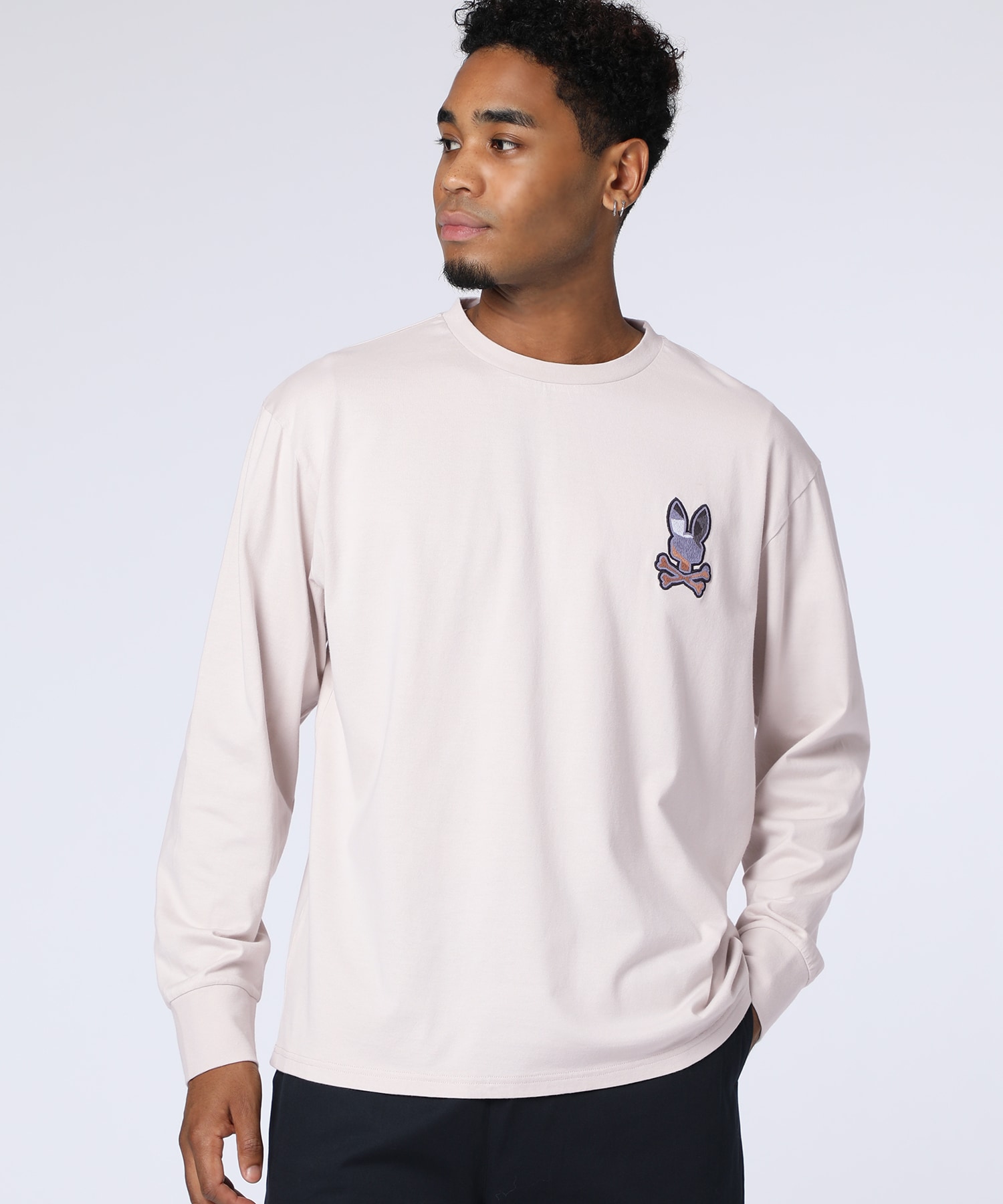 Psycho Bunny サイコバニー ロングスリーブTシャツ カットソー L ロングスリーブモザイクステッチバニーTシャツ|Psycho Bunny