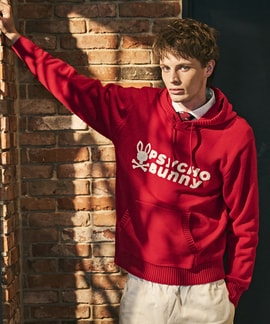 シグネチャーロゴ ニットフーディ