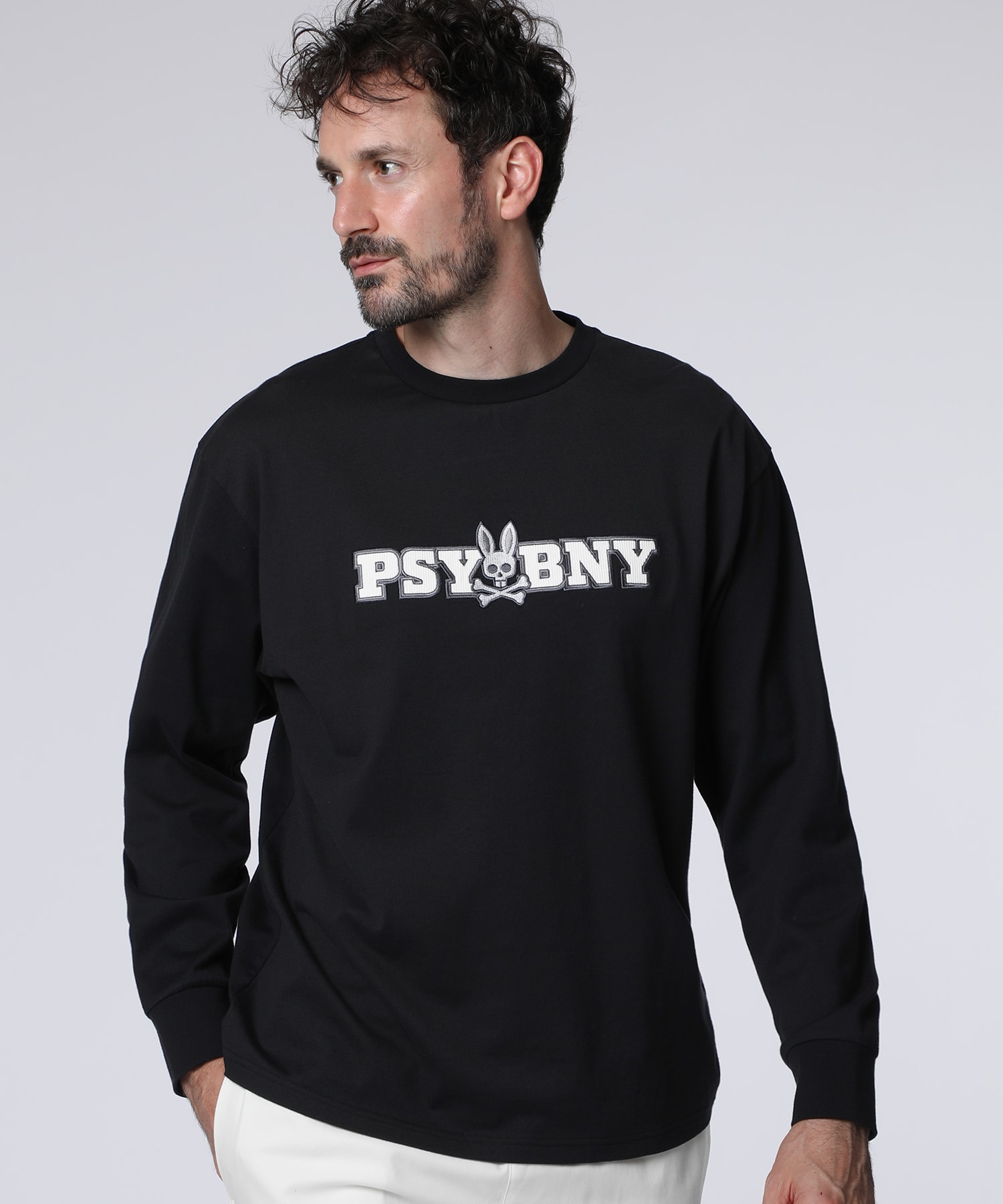 PSYCHO BUNNY ロングスリーブTシャツ 2色セット ロングスリーブセンターブロックロゴTシャツ｜Psycho Bunny