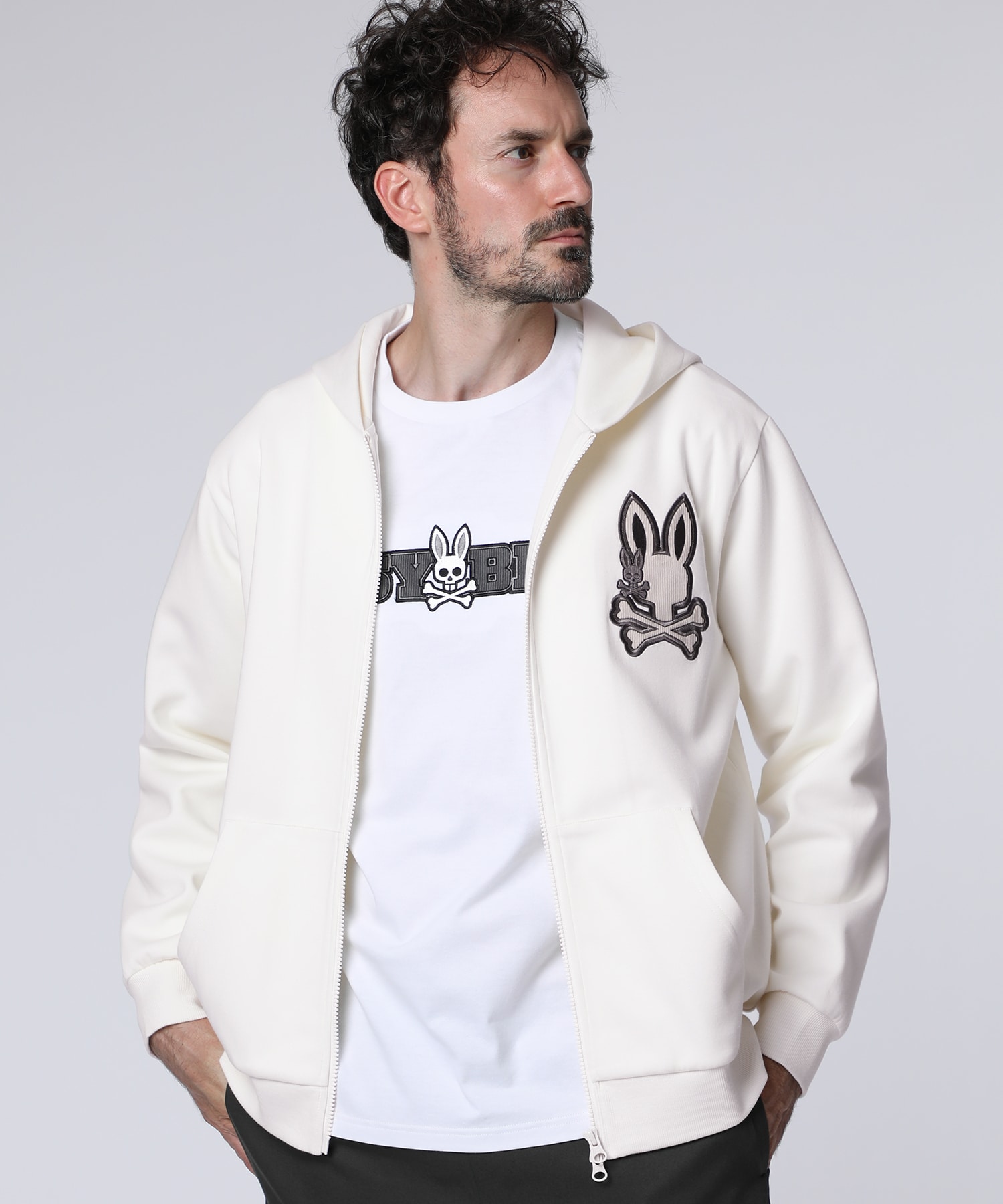 新品未開封 Psycho Bunny ホワイト ジップアップ トレーナーXL センターブロックロゴ ジップパーカ｜Psycho Bunny｜サイコバニー 公式
