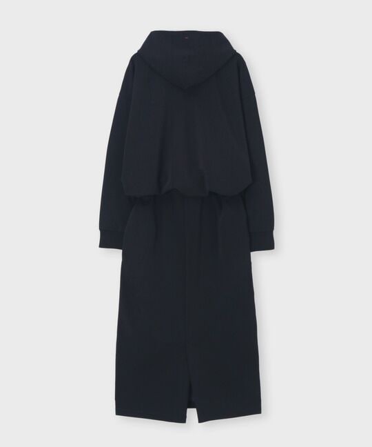 [WOMEN]フーデッド ロングワンピース