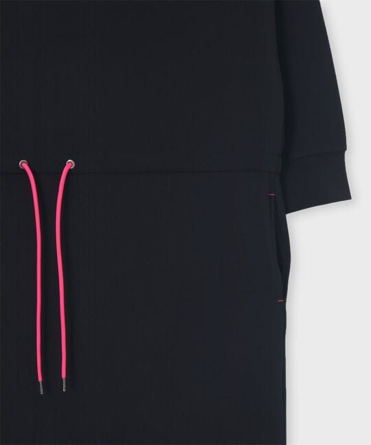 [WOMEN]フーデッド ロングワンピース