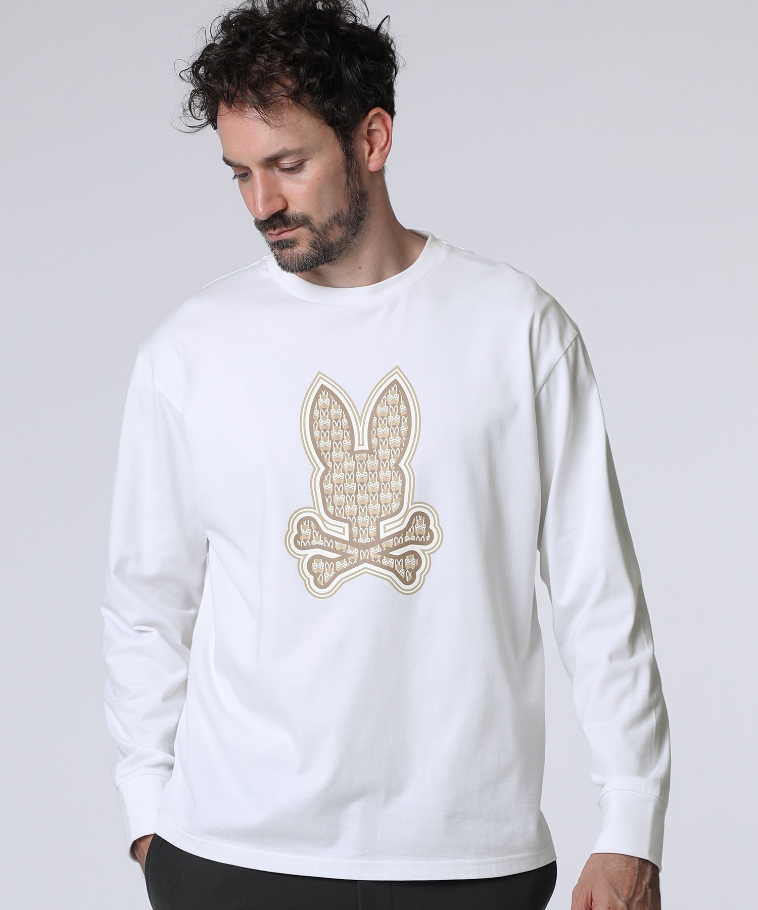 ロングスリーブ ラバーマイクロバニーロゴTシャツ｜Psycho Bunny