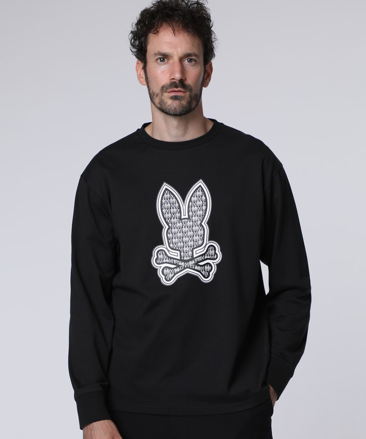 ロングスリーブ ラバーマイクロバニーロゴTシャツ｜Psycho Bunny