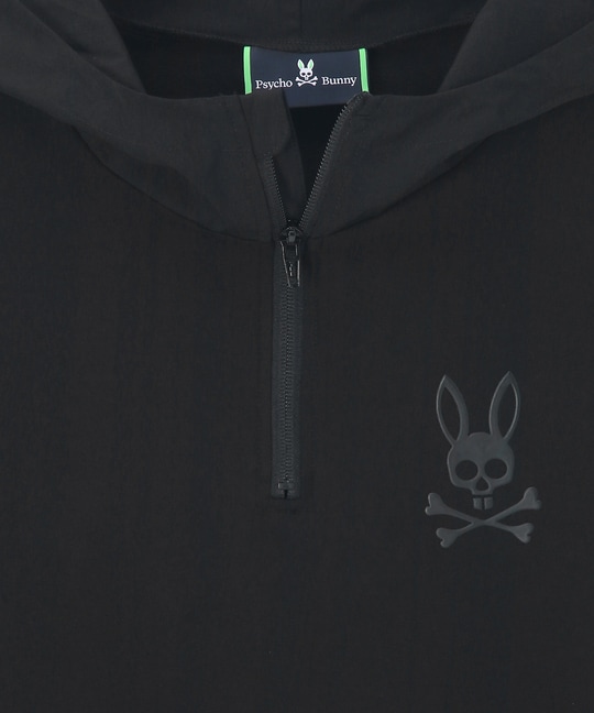 [WEB限定]バイカラーデザイン ハーフジップ 半袖パーカ