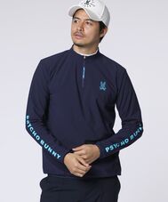 [GOLF]ナイロンストレッチジャージ ハーフジップモックネック
