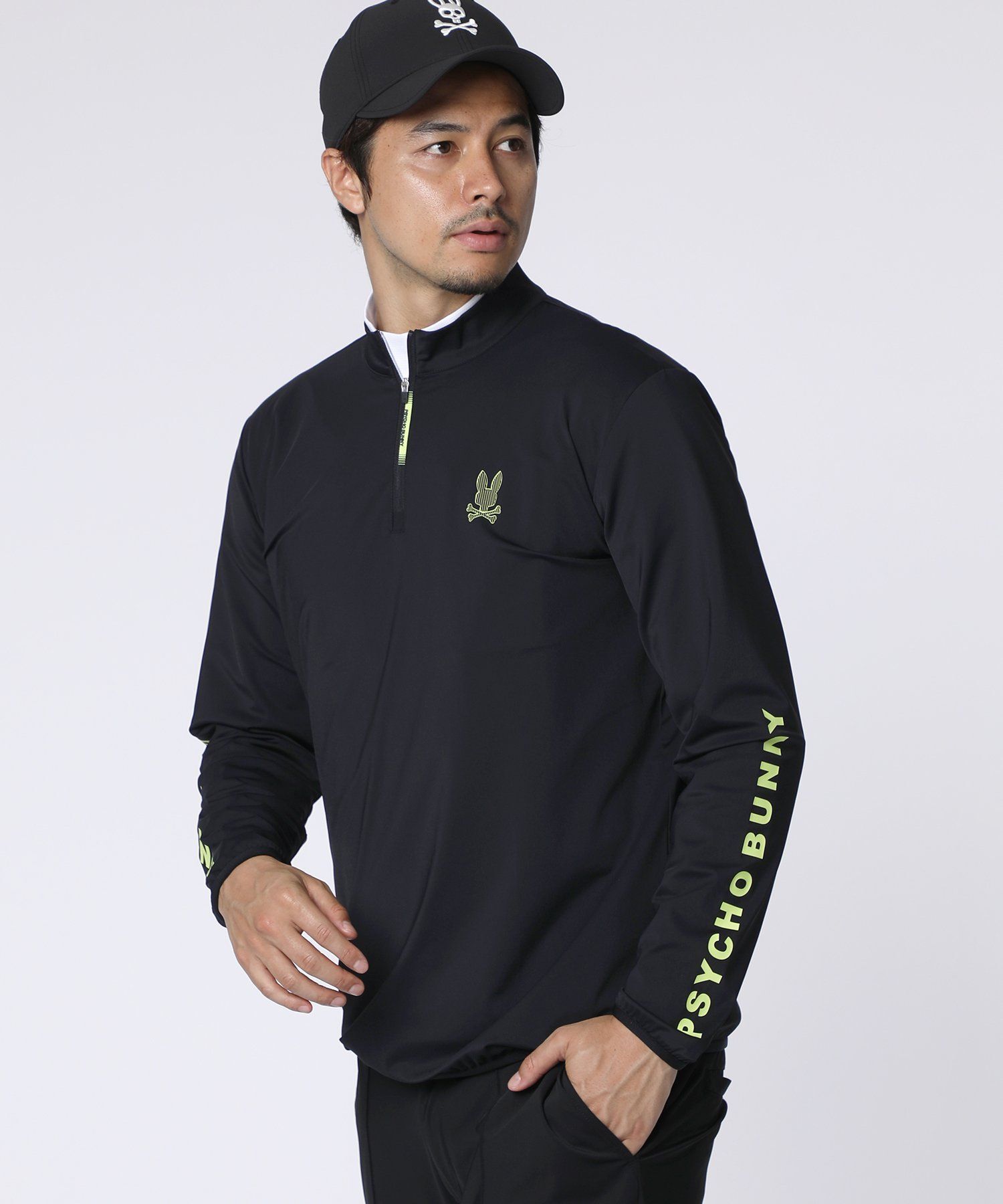 GOLF]ナイロンストレッチジャージ ハーフジップモックネック｜Psycho