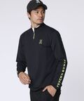 [GOLF]ナイロンストレッチジャージ ハーフジップモックネック