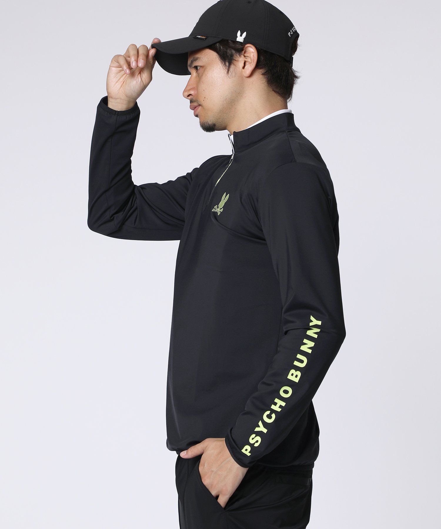 GOLF]ナイロンストレッチジャージ ハーフジップモックネック｜Psycho