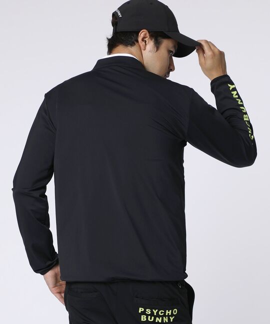 [GOLF]ナイロンストレッチジャージ ハーフジップモックネック