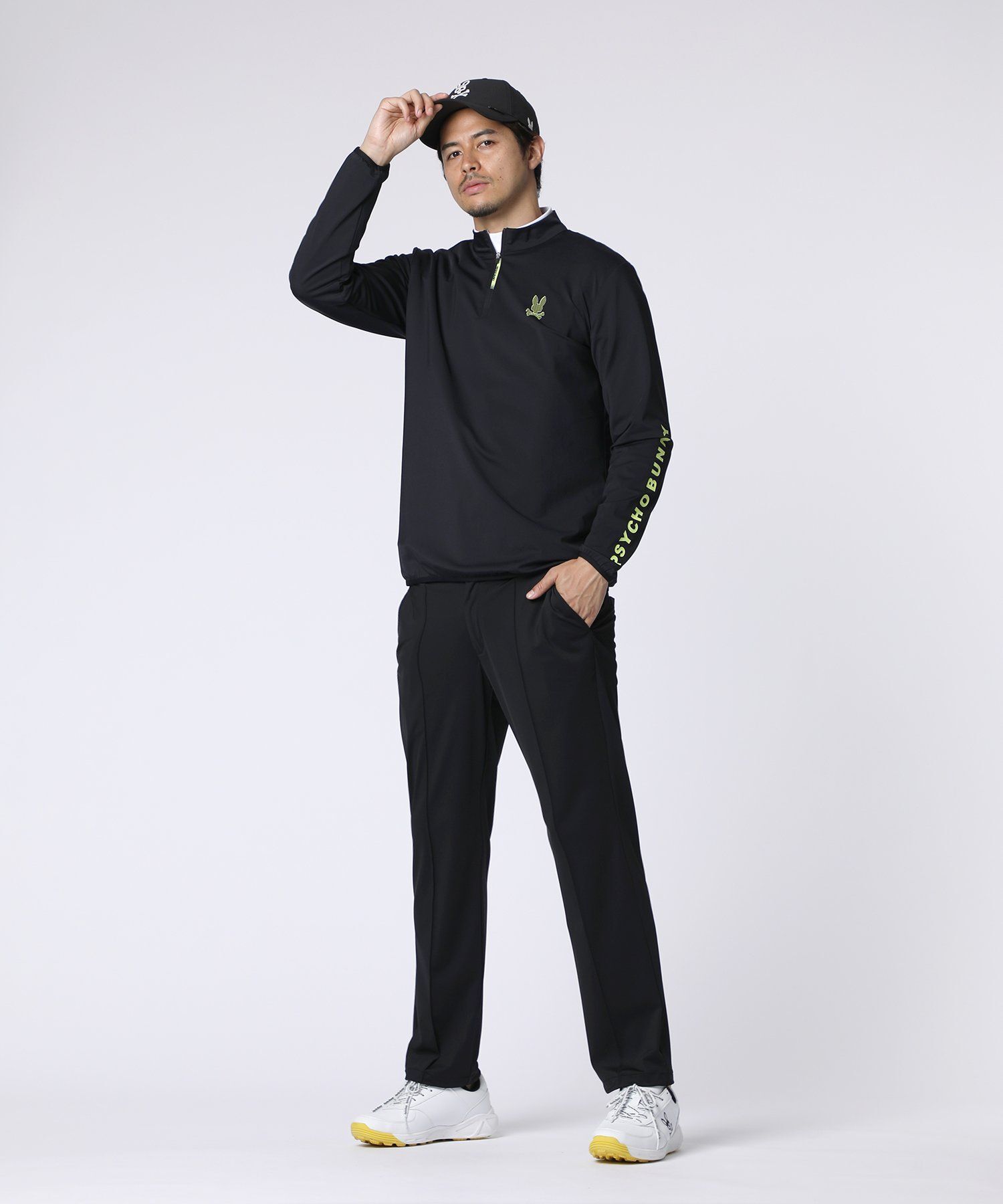 GOLF]ナイロンストレッチジャージ ハーフジップモックネック｜Psycho