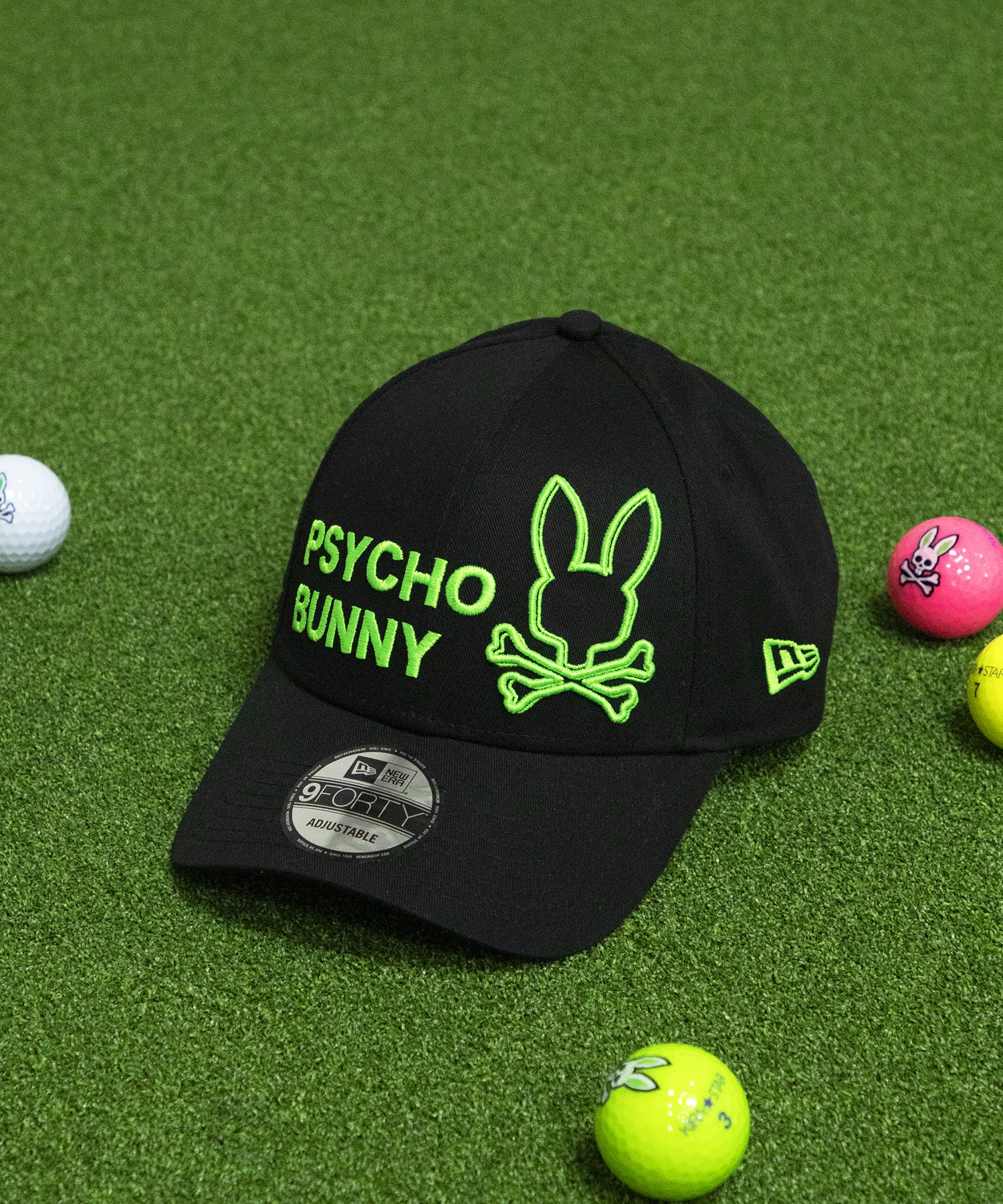 専用　サイコバニー　ニューエラ　セルフバック Psycho Bunny サイコバニー New Era コラボ ゴルフ セルフ