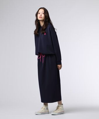 [WOMEN]フーデッド ロングワンピース