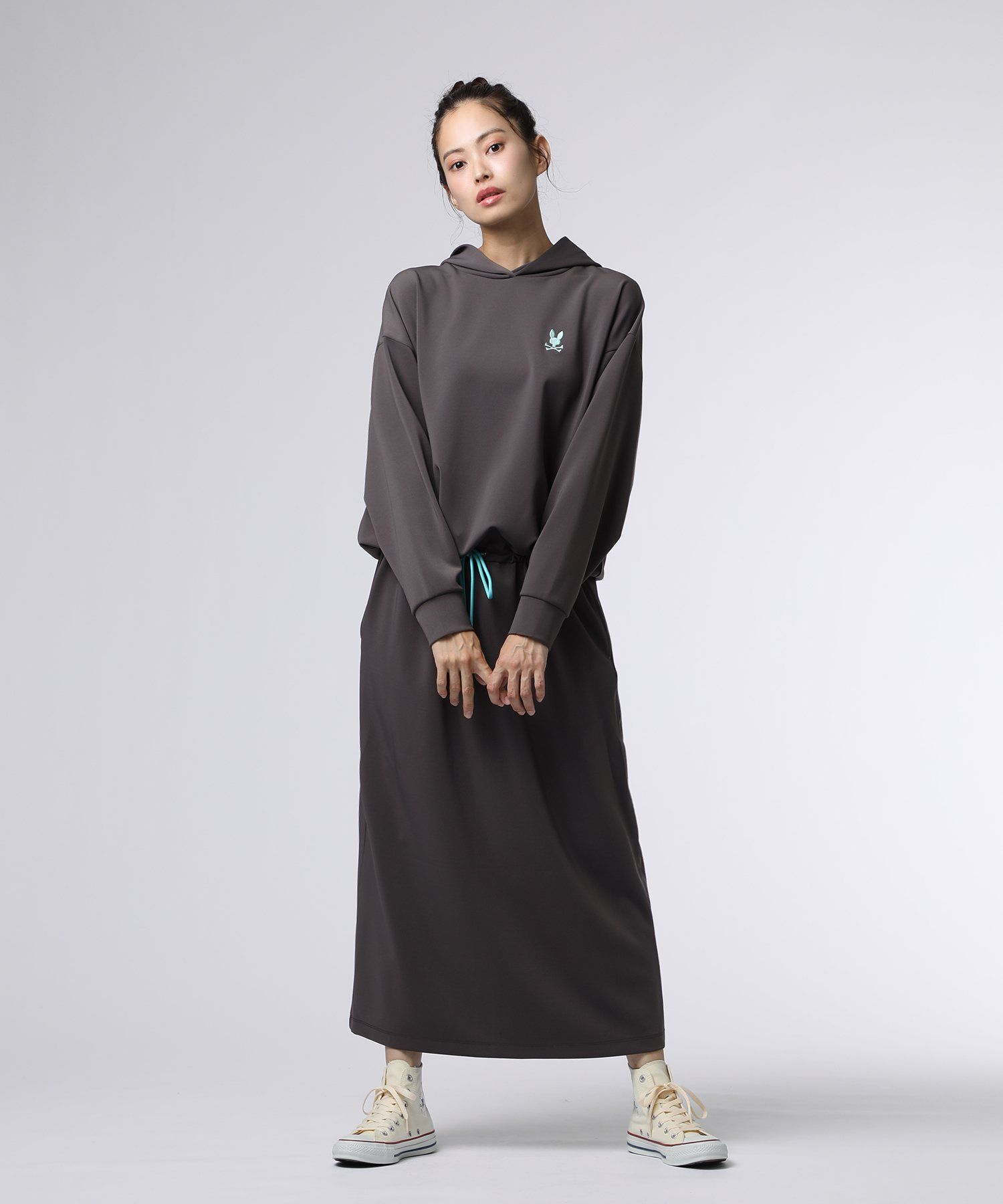 WOMEN]フーデッド ロングワンピース｜Psycho Bunny｜サイコバニー 公式