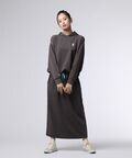 [WOMEN]フーデッド ロングワンピース