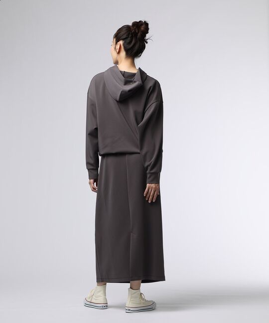 [WOMEN]フーデッド ロングワンピース